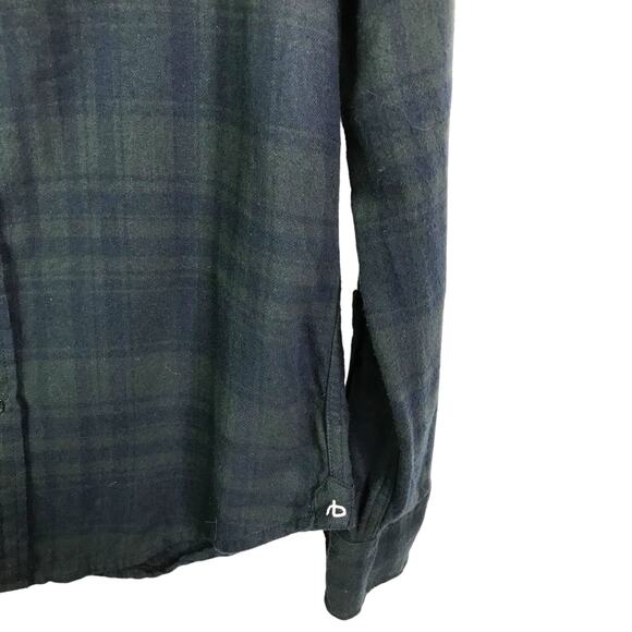 Rag & Bone Shirt Mens SP Green Blue Plaid Button Down Long Sleeve Collar Cotton - Picture 4 of 10